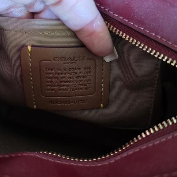 Coach Cherry Print Brown and Pink Tote Bag - Picture 8 of 9